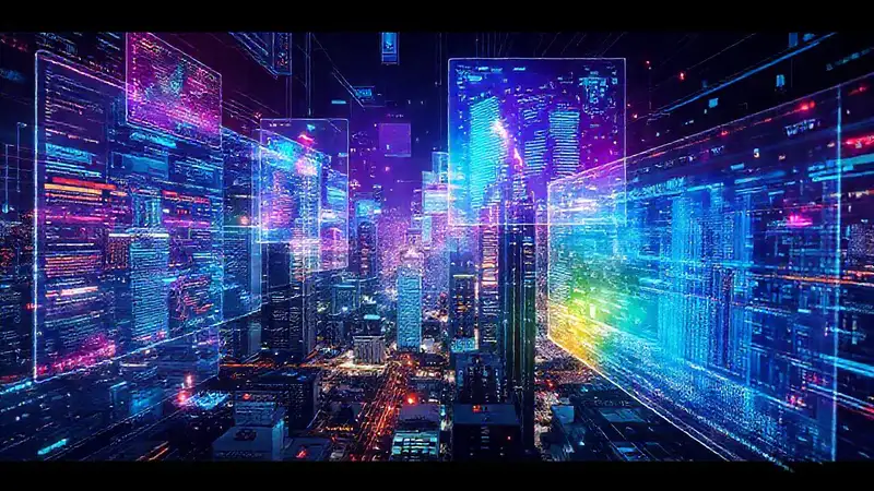 Interfaz digital futurista