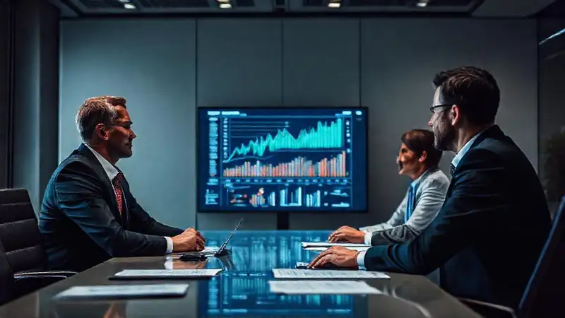 Directivos analizan datos en calma