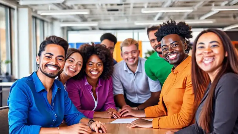 Empleados diversos inspiran una marca positiva