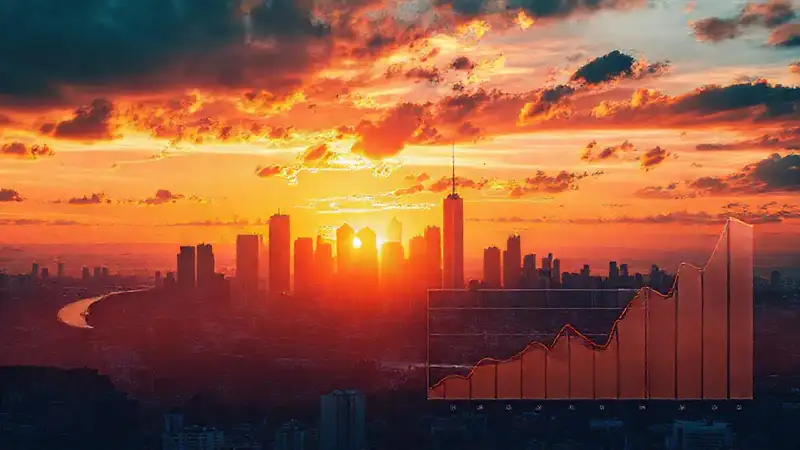 Ciudad amanecida, diseño impactante y vibrante
