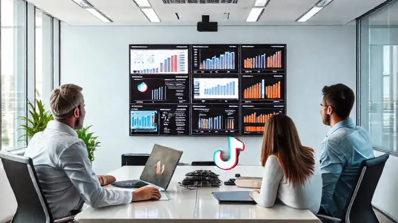 Marketing digital colaborativo en oficina moderna