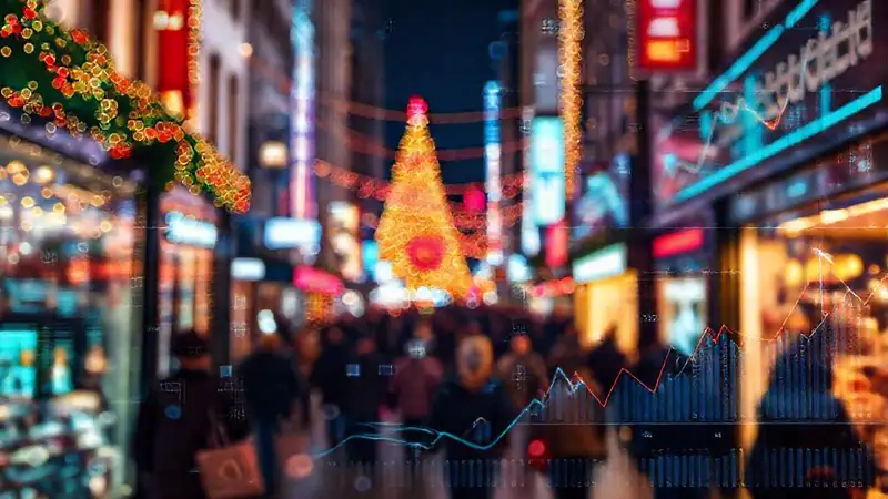 Ciudad festiva digital, datos y colores