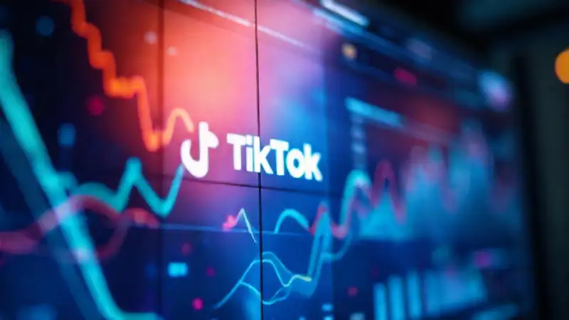 Visualización de datos modernos, brillante y digital