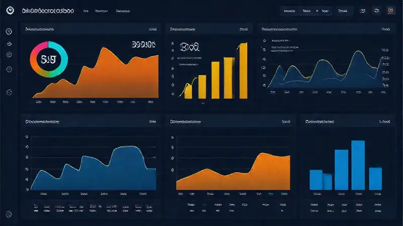 Panel digital analiza tendencias de datos