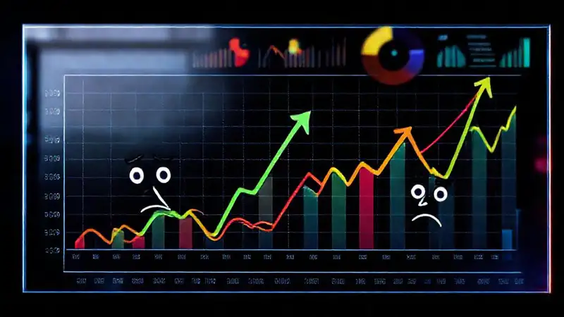 Gráficos de datos analíticos y vibrantes