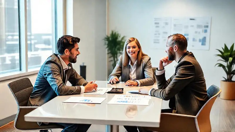 Reunión estratégica: conexión digital y clientes satisfechos