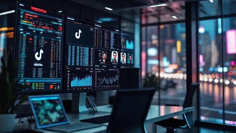 Marketing digital moderno y vibrante fluye