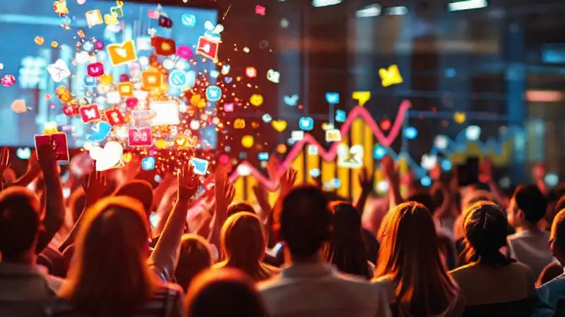 Marketing digital moderno y vibrante