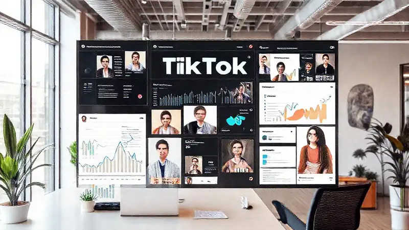 Oficina moderna, TikTok, branding dinámico