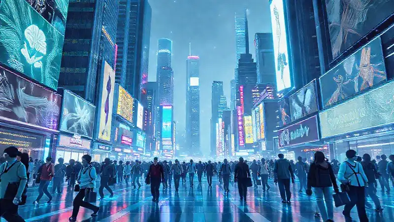 Una ciudad futurista y vibrante emerge