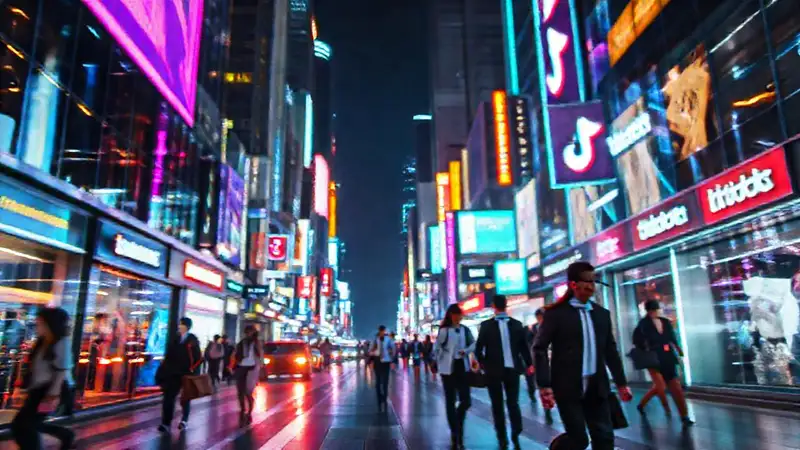 Ciudad futurista vibrante y dinámica
