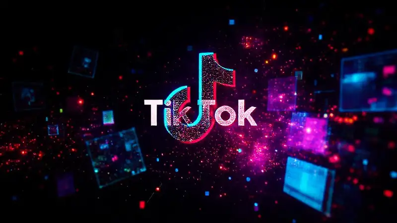 TikTok: glitch digital vibrante y energético