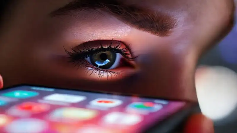 El teléfono inteligente captura la atención visual