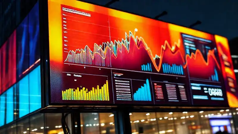 Un cartel moderno atrae con datos visuales