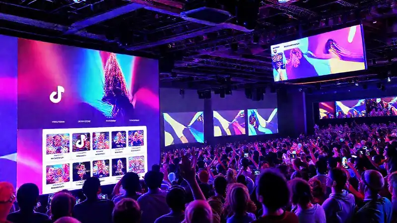 Evento moderno y vibrante en TikTok