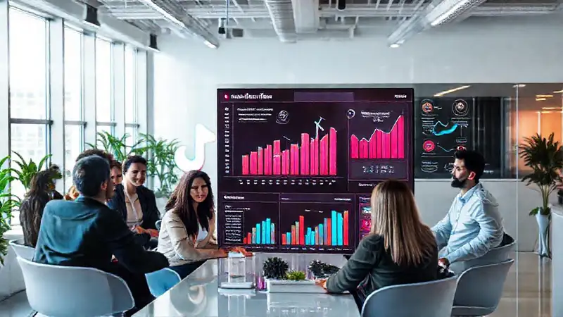 TikTok presenta datos visuales modernos dinámicos