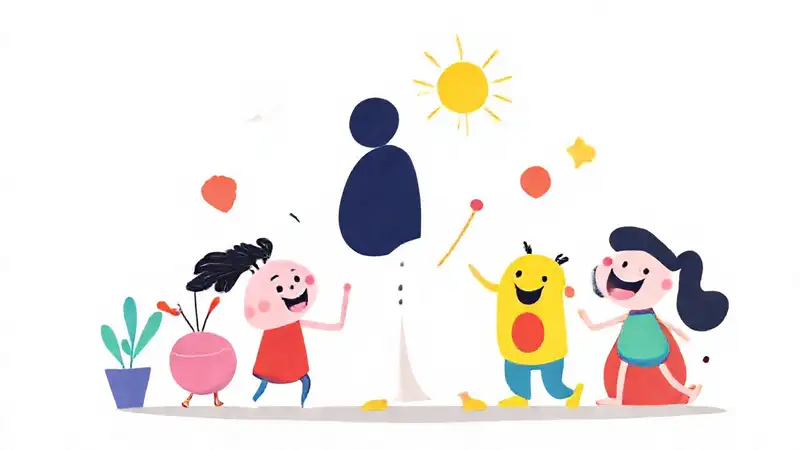 Ilustración animada, alegre y colorida