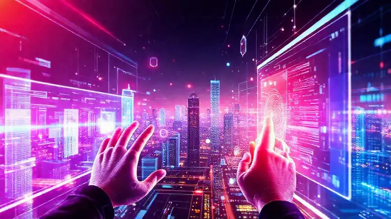 Interfaz digital futurista