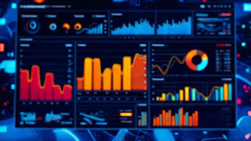 Un panel digital muestra datos visualizados