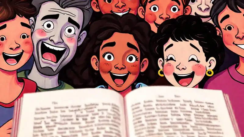 Caras emocionales vibrantes en ilustración