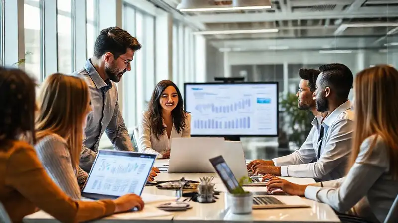 Un equipo diverso planifica estratégicamente