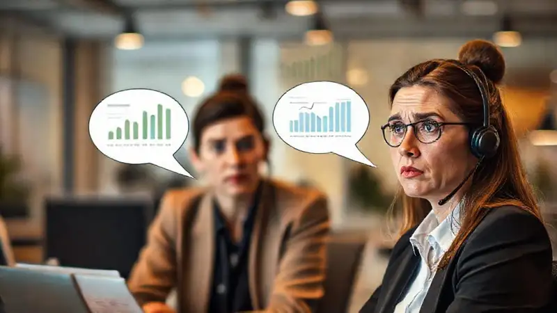 Un agente frustrado analiza datos preocupados
