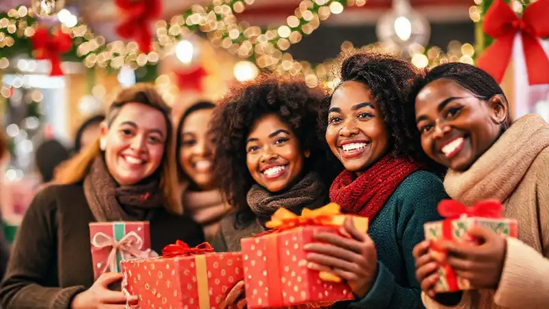 Una escena festiva alegre y colorida