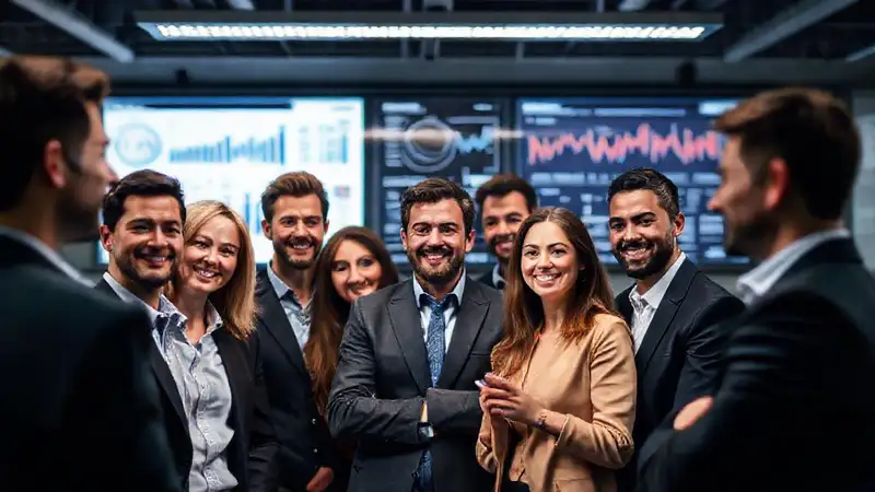 Influencers transparentes en oficina moderna