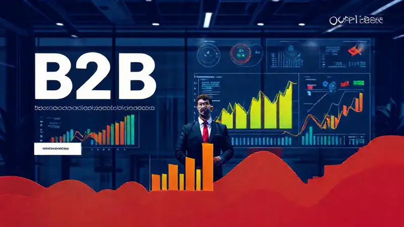 Publicidad B2B moderna visualiza datos estratégicos