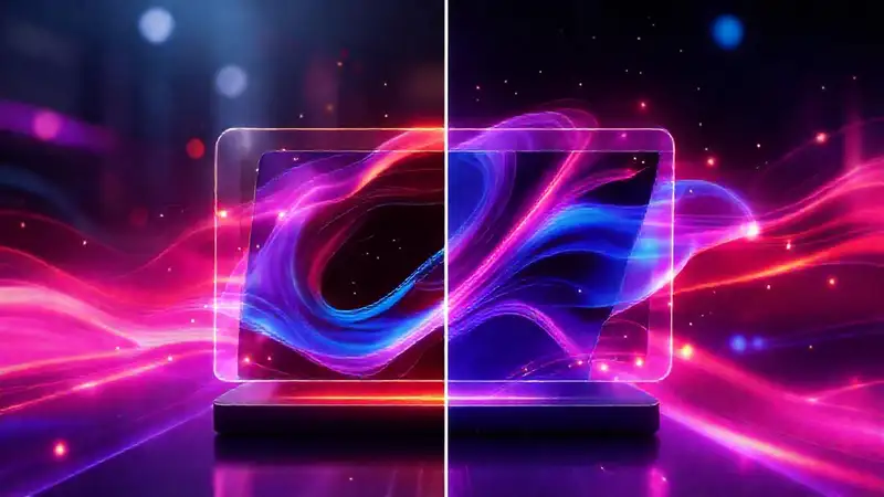 Mockup digital vibrante y transformado