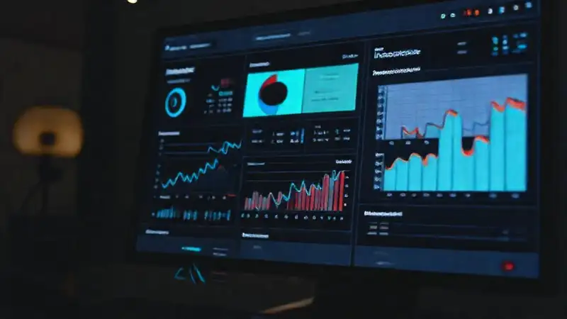 Un profesional analiza datos visuales serios