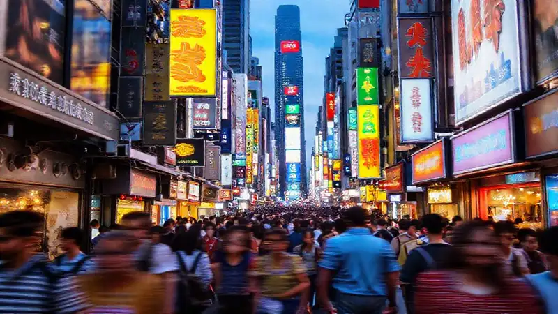 La ciudad vibrante se desvela al anochecer
