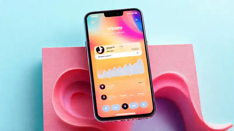 TikTok brillante y dinámico en pantalla