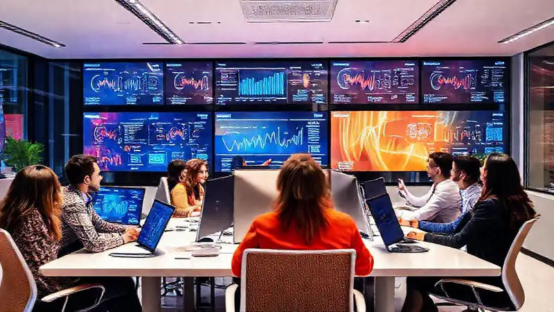 Oficina moderna: equipo diverso y exitoso