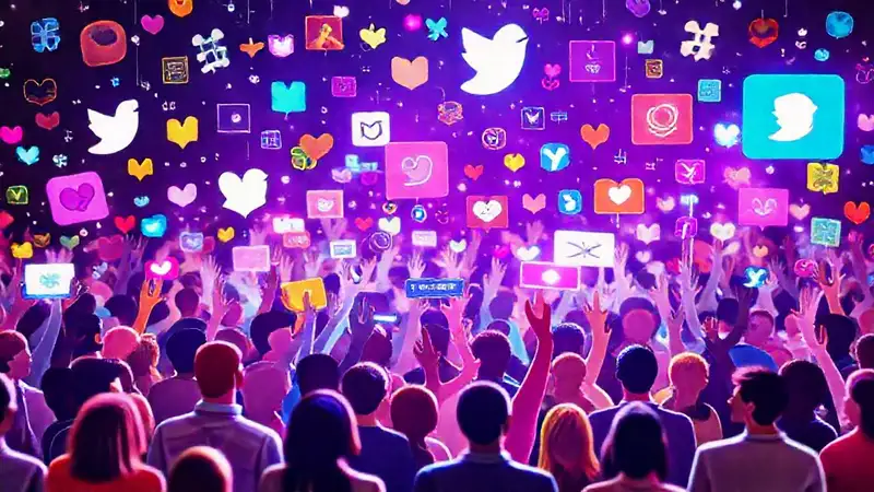 Redes sociales vibrantes e interactivas online