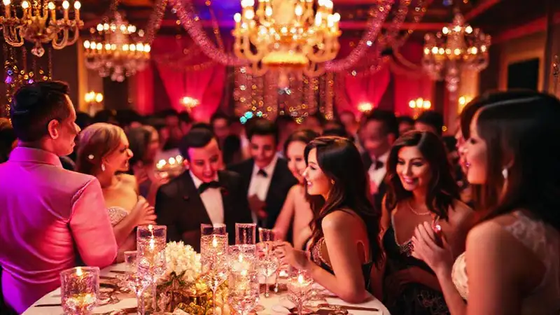 Una fiesta elegante y vibrante
