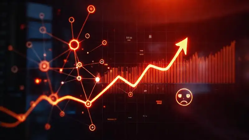 Datos complejos visualizan tendencias frustrantes digitales