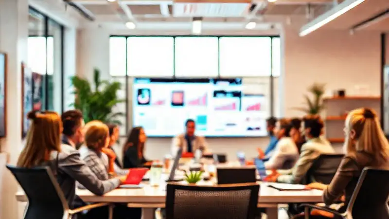 Oficina moderna: marketing estratégico y vibrante