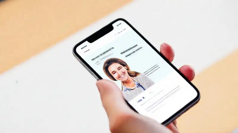 Una página web móvil moderna y sencilla