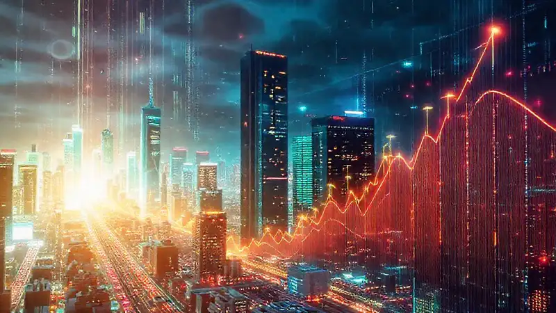 Ciudad futurista digital